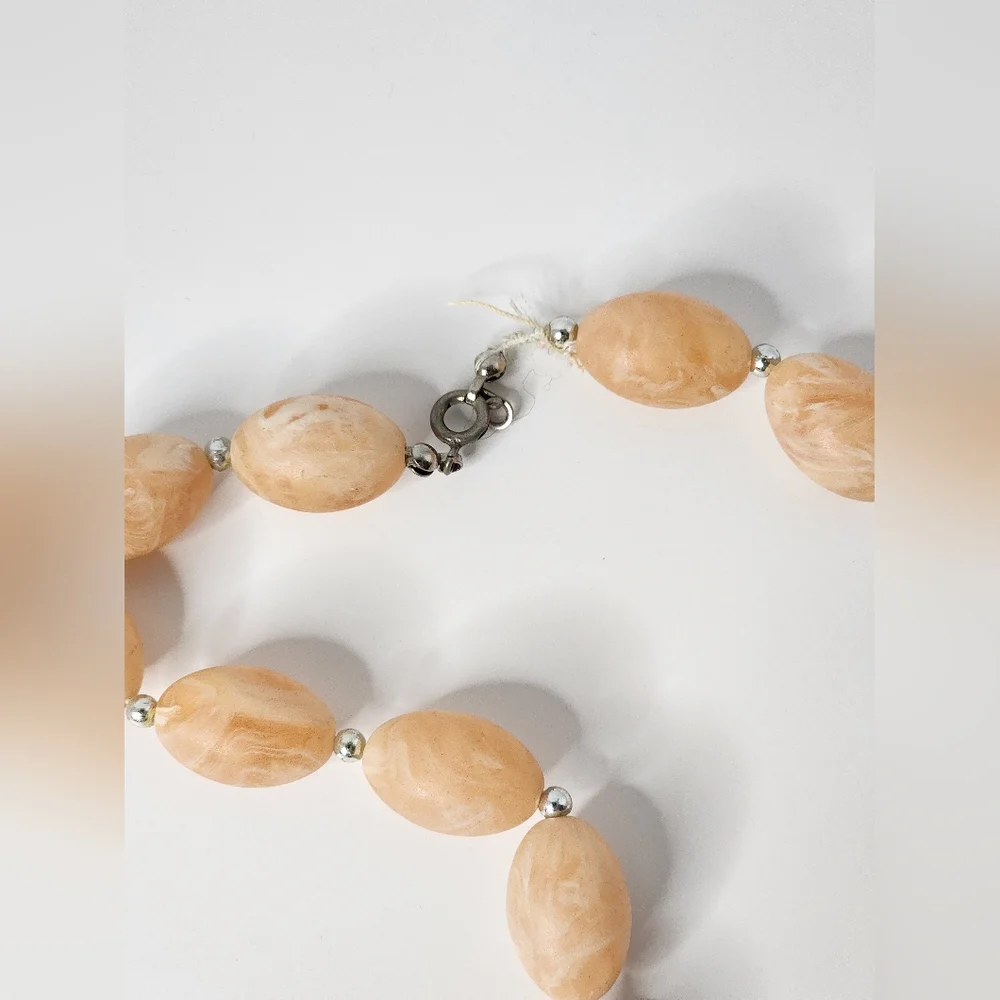 Vintage Peach Lucite Necklace